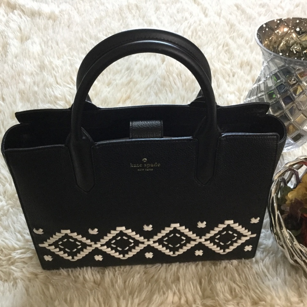 Kate Spade Leather Satchel Flynn Street Meriwether - Picture 3 of 8